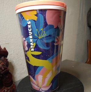 Starbucks Floral Shimmer Acrylic Tumbler 16 oz